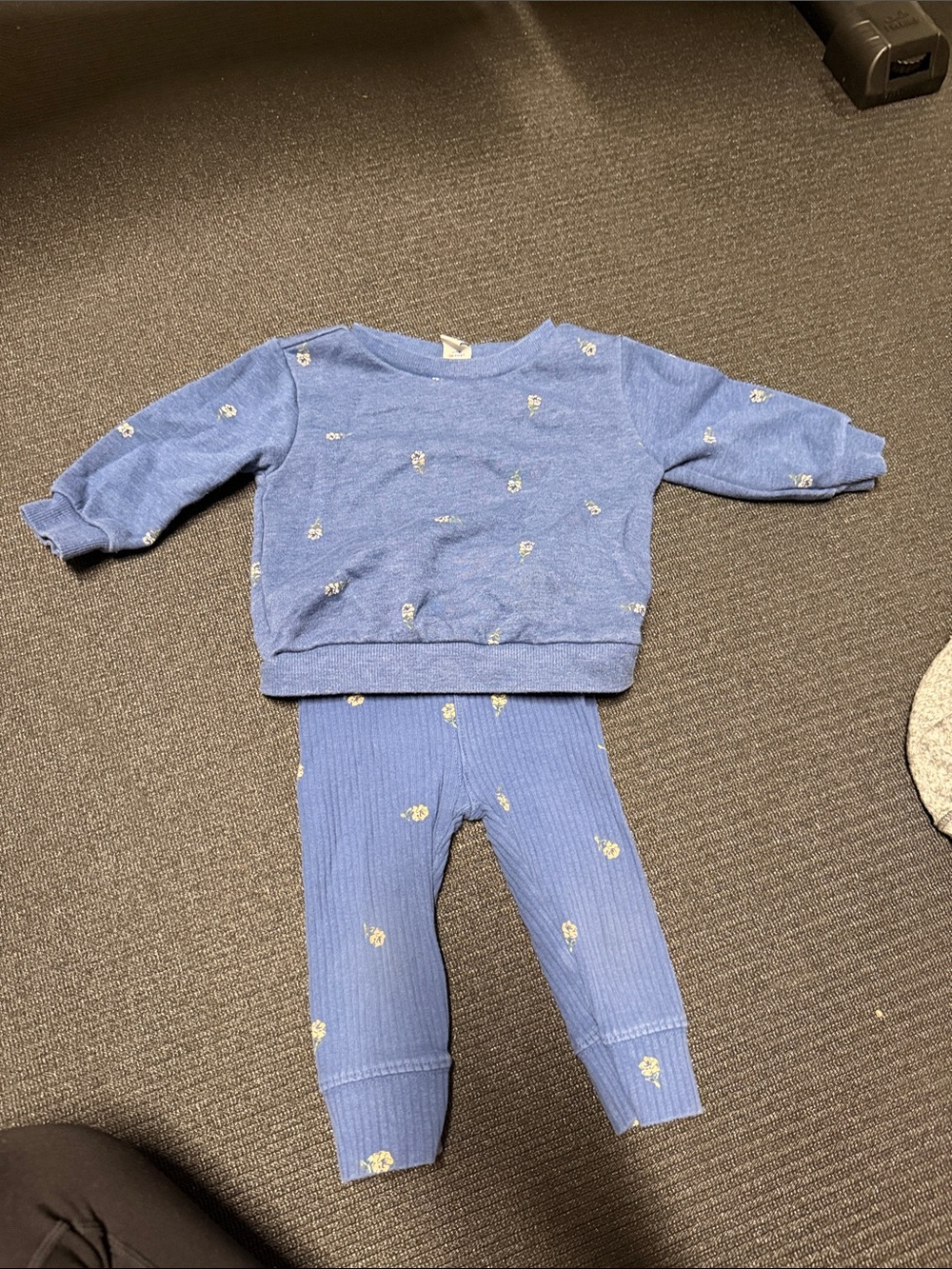 Old Navy Light Blue Floral Ribbed matching Set